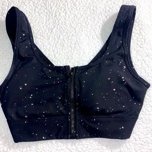 Zip up sports bra